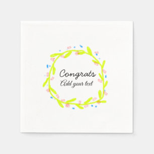Simple minimal congratulations graduation add your napkins