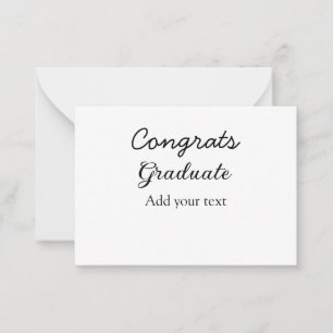 Simple minimal congratulations graduation add your note card