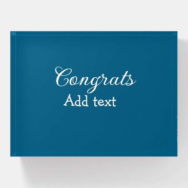 Simple minimal congratulations graduation add your paperweight (Front)