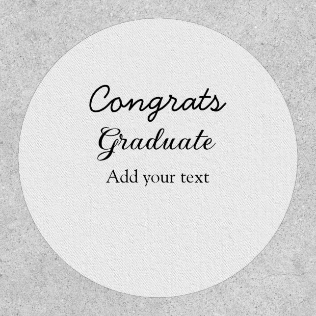 Simple minimal congratulations graduation add your patch (Front)