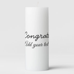 Simple minimal congratulations graduation add your pillar candle