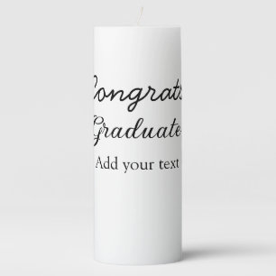 Simple minimal congratulations graduation add your pillar candle