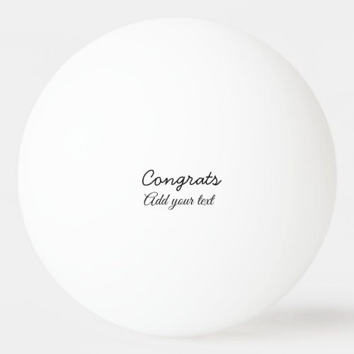 Simple minimal congratulations graduation add your ping pong ball