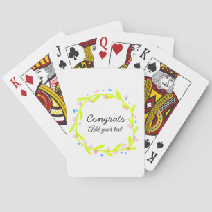 Simple minimal congratulations graduation add your poker cards