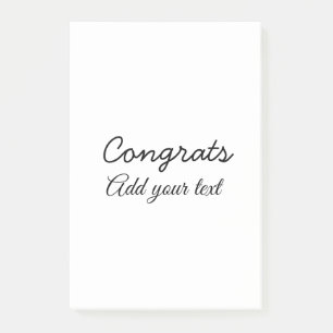 Simple minimal congratulations graduation add your post-it notes
