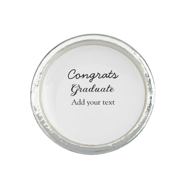 Simple minimal congratulations graduation add your ring (Front)