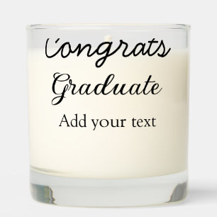 Simple minimal congratulations graduation add your scented candle