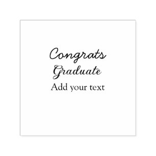 Simple minimal congratulations graduation add your self-inking stamp