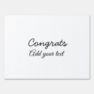 Simple minimal congratulations graduation add your sign