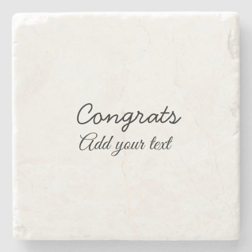 Simple minimal congratulations graduation add your stone coaster