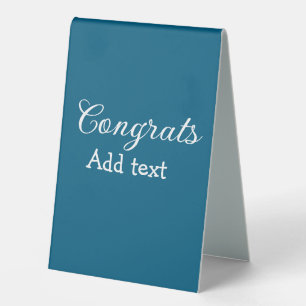 Simple minimal congratulations graduation add your table tent