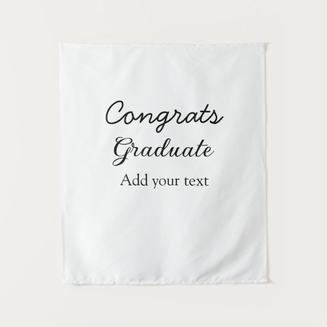 Simple minimal congratulations graduation add your tapestry (Front)