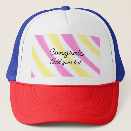 Simple minimal congratulations graduation add your trucker hat