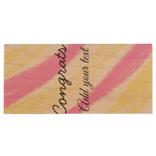 Simple minimal congratulations graduation add your wood flash drive