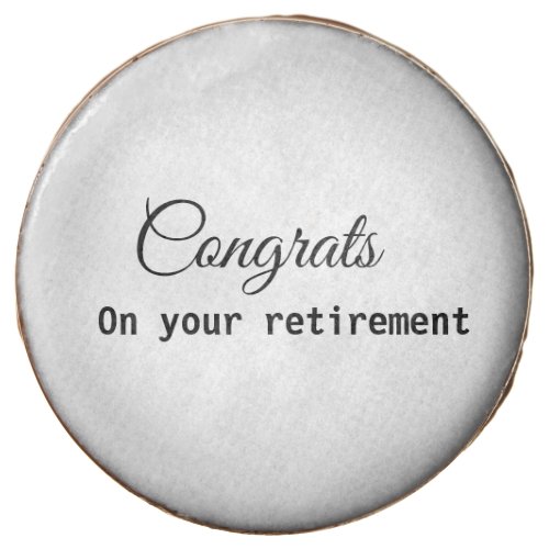 Simple minimal congratulations retirement add name chocolate covered oreo