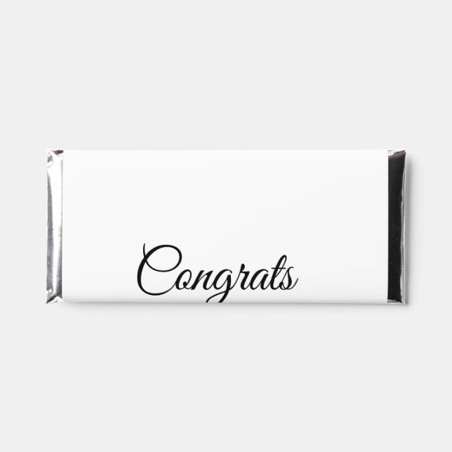 Simple minimal congratulations retirement add name hershey bar favors (Front)