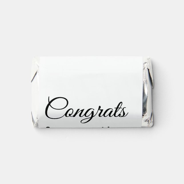 Simple minimal congratulations retirement add name hershey's miniatures (Front)