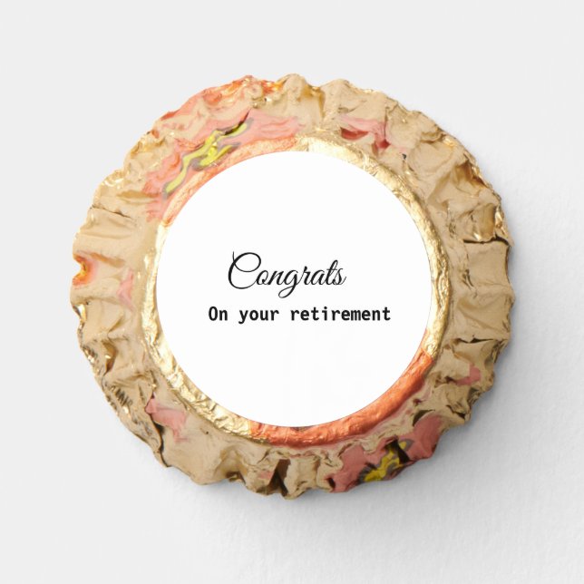 Simple minimal congratulations retirement add name reese's peanut butter cups (Front)