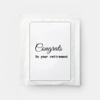 Simple minimal congratulations retirement add name