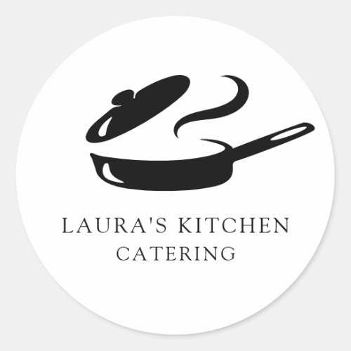 Simple Minimal Cooking Pot Catering Product Label