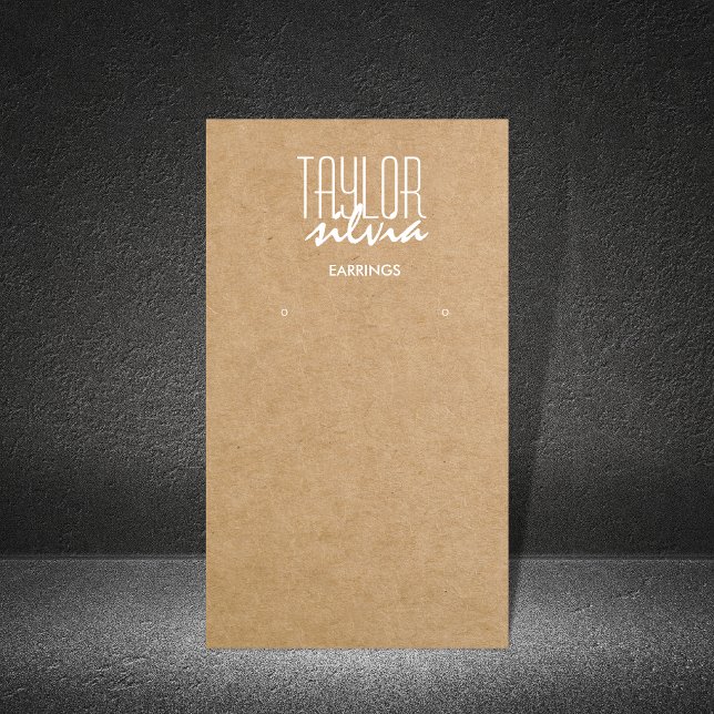 simple minimal craft paper Earring display card (Creator Uploaded)