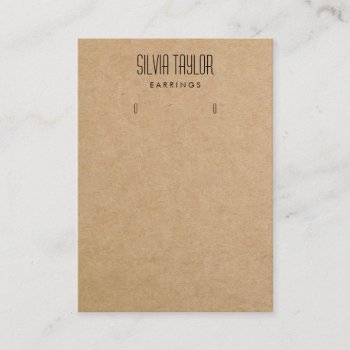 Simple Minimal Craft Paper Earring Display Card by smmdsgn at Zazzle