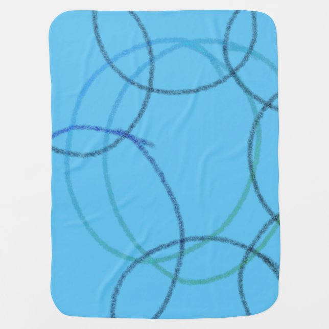 simple minimal custom add your logo address websit baby blanket (Front)