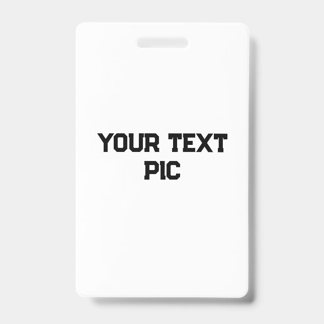 simple minimal custom add your logo address websit badge (Front)