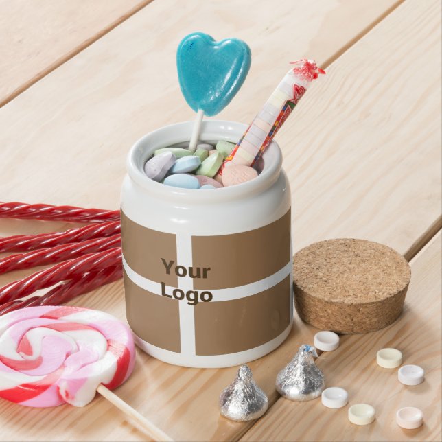 simple minimal custom add your logo address websit candy jar (In Situ)