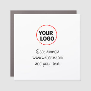 simple minimal custom add your logo address websit car magnet