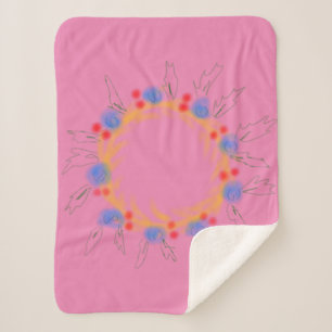 simple minimal custom add your logo address websit sherpa blanket