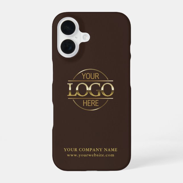 Simple Minimal Custom Business Company Logo iPhone Case (Back)