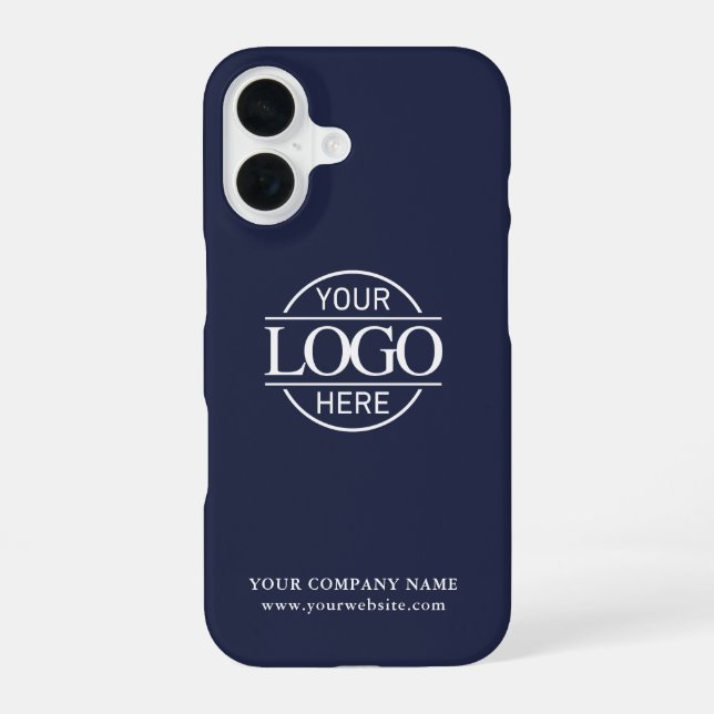 Simple Minimal Custom Business Company Logo iPhone Case (Back)