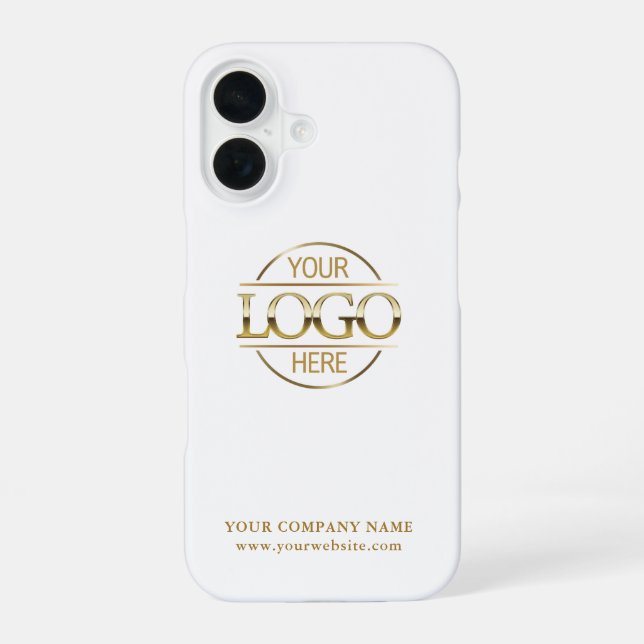 Simple Minimal Custom Business Company Logo iPhone Case (Back)