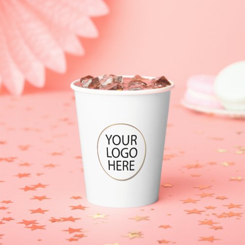 Simple Minimal Custom Business Company Logo Party  Paper Cups