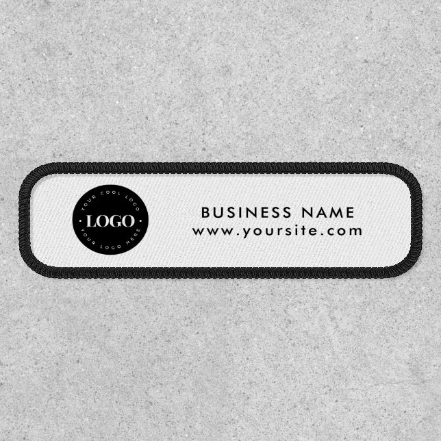 Simple Minimal Custom Logo & Text Business Company Patch (Front)