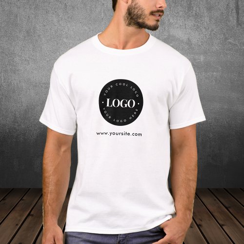 Simple Minimal Custom Logo  Text Business Company T_Shirt
