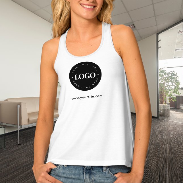 Simple Minimal Custom Logo & Text Business Company Tank Top (Creator Uploaded)