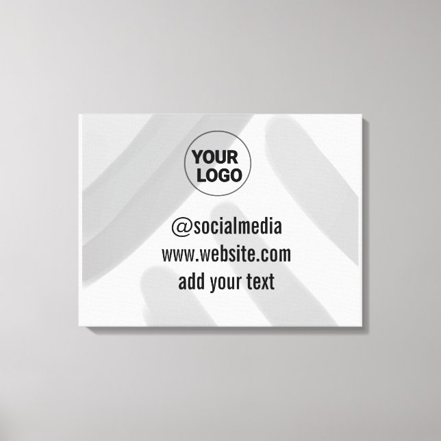simple minimal custom watercolor add logo website  canvas print (Front)