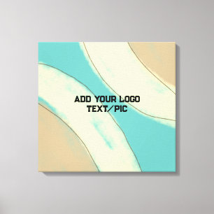 simple minimal custom watercolor add logo website  canvas print