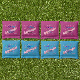 simple minimal custom watercolor add logo website  cornhole bags