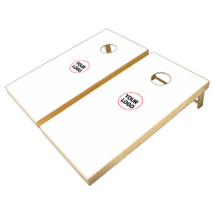 simple minimal custom watercolor add logo website  cornhole set