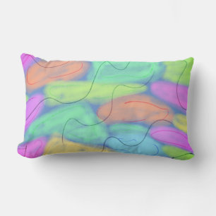 simple minimal custom watercolor add logo website  lumbar pillow