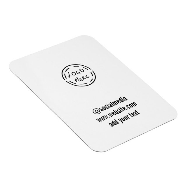 simple minimal custom watercolor add logo website  magnet (Right Side)