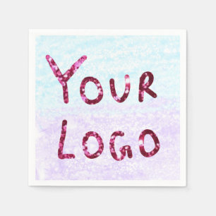 simple minimal custom watercolor add logo website  napkins