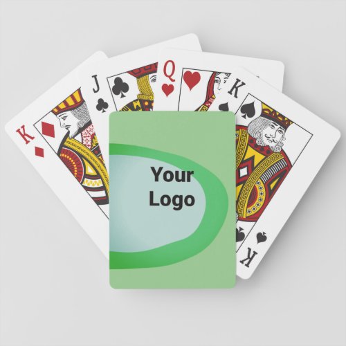 simple minimal custom watercolor add logo website  playing cards