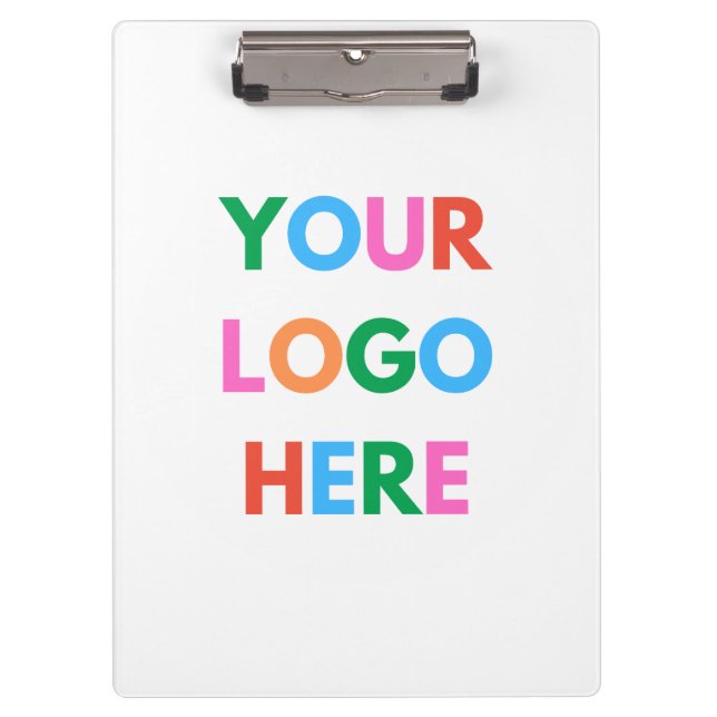 Simple Minimal Customizable Company Logo Corporate Clipboard (Front)