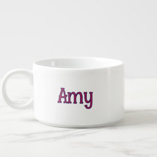 simple minimal customized name monogram classic bowl
