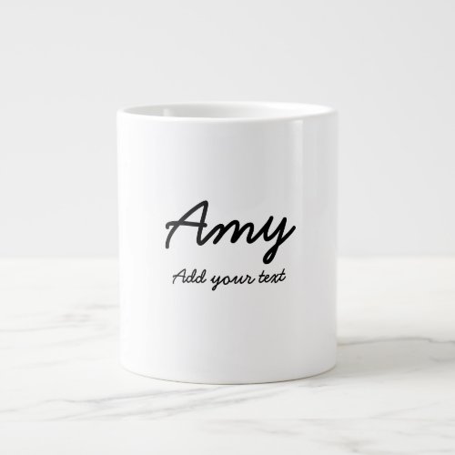 simple minimal customized name monogram classic  c giant coffee mug