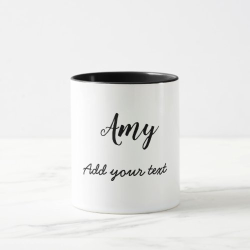 simple minimal customized name monogram classic  c mug